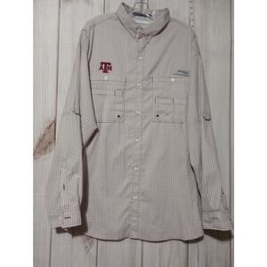 Texas‎ A&M Aggies Shirt Mens 2XL Maroon White NCAA College Fishing Columbia PFG